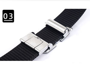 Cinghia di alta qualità fibbia automatica in Nylon cintura maschile Casual cintura uomo tela cinture in tessuto - Product Image 5