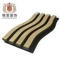 Paneles acústicos de MDF ecológicos personalizados modernos tablero insonorizado de madera con listones de superficie de roble natural con función impermeable
