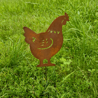 Panneau décoratif extérieur créatif en fer forgé style européen moderne, motif lapin, pour pelouse et cour, à enfouir