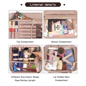 Bolsa de Cosméticos de Viaje, Neceser de Belleza, Bolsa de Almacenamiento de Artículos de Aseo, Color Rosa, Fábrica con Certificación BSCI - Product Image 5