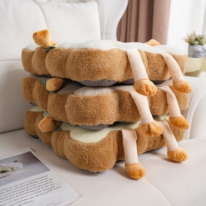 Cojín de Peluche con Forma de Galleta de Brotes de Frijol, Cojín de Peluche con Forma de Tostada, Cojín Cómodo para Decoración del Hogar - Product Image 5