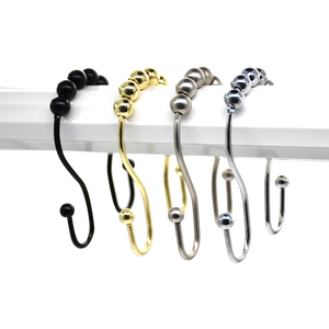 Bathroom Accessories Stainless Steel Anti-Rust Wholesale Shower <b>Curtain</b> <b>Rings</b> Double Sided Hooks - Product Image 2