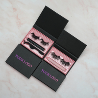 Propre Marque 8d 6 Aimant Cils Magnétiques Cils De Marque Privée 3d Faux Cils Magnétiques avec L'eye-Liner