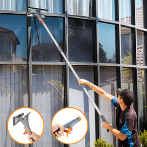 Silicone Extended Pole Magic Spray Telescopic Long Professional 2 In 1 Car Window Glass Cleaner Brush Tool <strong>Squeegee</strong> Kit Compact - Product Image 6
