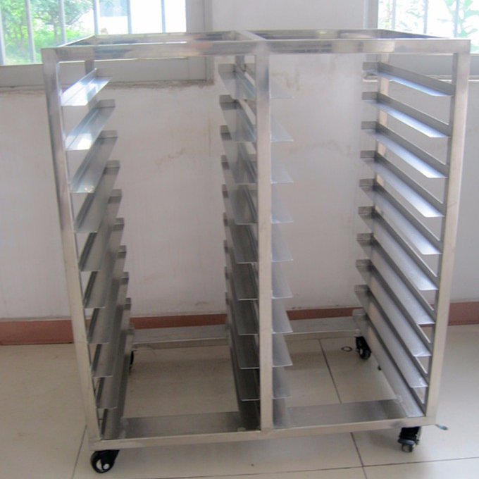 10 tabletts 20 pfannen aus edelstahl trolley bäckerei brot rack