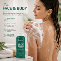 Nouveau produit 50g 75g Poudre nettoyante enzymatique douce pour l'exfoliation du visage et du corps avec enzyme de riz, papaïne, bromélaïne Marque privée