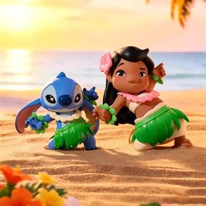 Nueva Llegada, 100% Original, Juego de 6 Figuras de PVC de <span class=keywords><strong>Lilo</strong></span> y Stitch, Serie Happy Daily, Caja Sorpresa, Juguetes Coleccionables, Regalo para Niños - Product Image 3