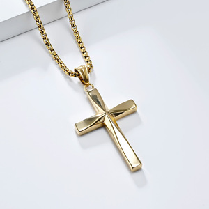 Cross <b>Titanium</b> Steel Necklace Unisex Minimalist Fashion Accessory Gift - Product Image 3
