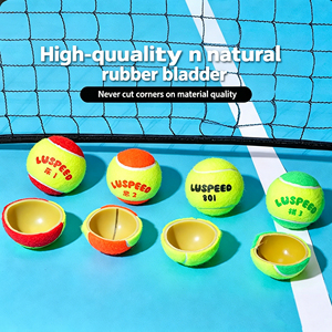 Balles de tennis d'entraînement personnalisées en gros avec logo, noyau en caoutchouc, feutre acrylique, faible compression, pour salle de sport, club, école - Product Image 6
