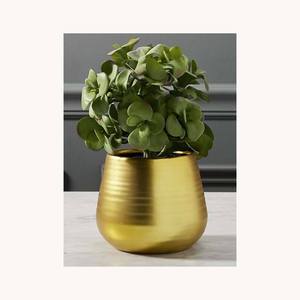 Pot de fleurs en métal contemporain avec support en bois, jardinière personnalisée de qualité supérieure, élégante, nouvelle arrivée, utilisation intérieure et extérieure - Product Image 3