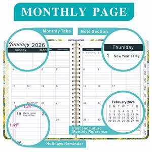 Quaderno Calendario Personalizzato all'Ingrosso, Quaderno per la Pianificazione dell'Autodisciplina, Calendario per la Gestione del Tempo, Stampa con Rilegatura a Spirale - Product Image 5