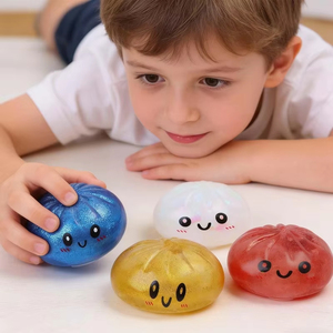 Pelota Antiestrés de Simulación con Forma de Dumpling, de Rebote Lento, Suave al Tacto, para Descompresión, Adorno para Oficina y Hogar, Regalo de Cumpleaños para Niños y Adultos - Product Image 5