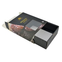 Boîte de dattes Medjool personnalisée avec logo en or, emballage cadeau en papier cartonné de qualité supérieure pour le ramadan musulman, fenêtre d'impression en relief