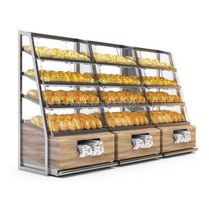 Étagère de magasin de détail de gâteau et de pain personnalisé de haute qualité planchers en bois présentoirs de position de pain présentoir de gâteau - Product Image 4