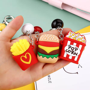 Creatividad Linda fruta comida personalizada 3D PVC llaveros para niños dibujos animados bolso encantador accesorios hombres y mujeres <span class=keywords><strong>coche</strong></span> llavero - Product Image 2