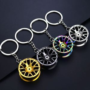 Porte-clés de voiture en alliage de zinc tendance - Amortisseur, disque de frein, turbo, boîte de vitesses, forme 3D légère, logo personnalisé - Product Image 4