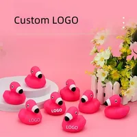 Canards en caoutchouc Flamingo en vrac, canards de bain Flamingo roses flottants qui couinent, jouets saisonniers pour fêtes, cadeaux de baby shower et récompenses de classe