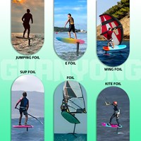 Fuselage d'hydrofoil en alliage d'aluminium noir de 765 mm compatible avec tous les SUP, aile standard stable pour lacs, rivières et océans