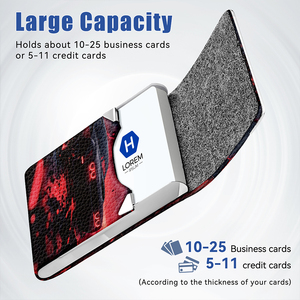 กระเป๋าสตางค์ใส่บัตรเครดิต/นามบัตรแบบบาง JIANJI ป้องกัน RFID พร้อมแม่เหล็กปิดและโลโก้แบบนูน - Product Image 2