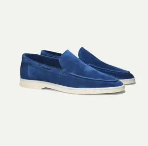 Mode Lente En Zomer Nieuwe Heren Frosted Suède Hellende Hak Grote Maat Schoenen Loafers