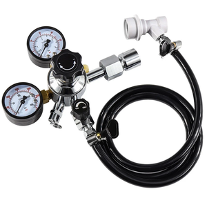 Assemblage de conduite de <span class=keywords><strong>gaz</strong></span> de bière à la maison, <span class=keywords><strong>tuyau</strong></span> de carbonatation de <span class=keywords><strong>gaz</strong></span> en PVC de 5/16 ", régulateur de Co2 W21.8 avec adaptateur de conversion pour bouteille de <span class=keywords><strong>gaz</strong></span> Co2 - Product Image 1