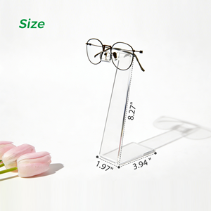 حامل نظارات عصري شفاف من الأكريليك، رف عرض للنظارات موفر للمساحة - Product Image 2