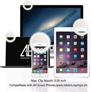 Lampe LED portable rechargeable pour selfie, éclairage d'appoint beauté, lampe flash sans fil avec chargeur pour smartphone - Product Image 4