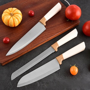 15-Pcs Stainless Steel Kitchen Knife Set with Scissors & Sharpening <b>Rod</b> Custom Logo Kitchen Gift Knives ABSHandle - Product Image 5