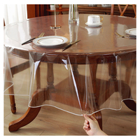 Nappe en vinyle transparent imperméable à l'eau Offre Spéciale, nappe transparente à Film souple en pvc