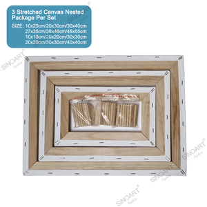 <span class=keywords><strong>Set</strong></span> di <span class=keywords><strong>tele</strong></span> intelaiate SINOART <span class=keywords><strong>per</strong></span> pittura, tela in puro cotone con telaio in legno, <span class=keywords><strong>set</strong></span> di <span class=keywords><strong>tele</strong></span> impilate <span class=keywords><strong>per</strong></span> pittura - Product Image 3