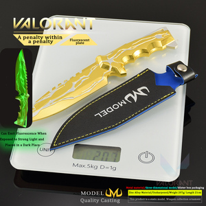 VALORANT-Poignard de châtiment divin, modèle de restauration en cuir doré de 22cm, artefact tactique, artisanat de collection, 2.0 Karambit - Product Image 6