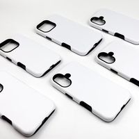 Coques de téléphone vierges personnalisées de luxe 2-en-1 robustes pour sublimation, finition mate/brillante, en TPU/PC, pour iPhone/Samsung – Vente en gros