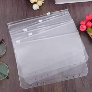 SAM A6 <b>Binder</b> Pockets 6 Holes Budget Cash Envelopes Clear Zipper <b>Folders</b> Loose Leaf Bags Waterproof PVC Document Filing - Product Image 5