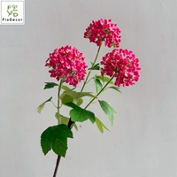 Vente en gros de fleurs artificielles en soie verte, hydrangea à 3 têtes, 70 cm, boule de neige blanche, pour la décoration de la maison, des mariages, des fêtes, des tables et des centres de table
