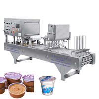 Machine automatique de remplissage et de scellage pneumatique en acier inoxydable 304 pour gobelets de boissons, de poudres et de glaçons