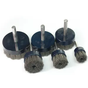 Polishing Cleaning Disc Brush For Electric Drill With Handle Steel Wire Cleaning Brush