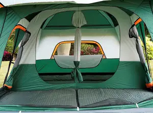 WOQI 2 Room Extra Large Outdoor Camping Tents 6-10 Persons Waterproof Outdoor Family Luxury Family Tent