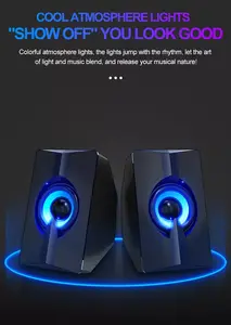 2022 새로운 디자인 고품질 S5 컴퓨터 유선 스피커 현대 홈 장식 usb 컴퓨터 스피커 빛