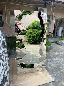 <span class=keywords><strong>Miroir</strong></span> décoratif carré pleine longueur en acier inoxydable, design artistique créatif pour la maison, <span class=keywords><strong>miroir</strong></span> décoratif pour porche - Product Image 2