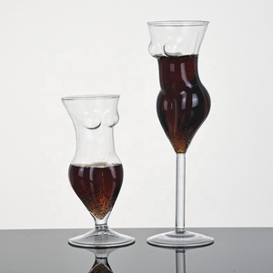 كأس زجاجي على شكل امرأة عارية مثيرة لشرب النبيذ الأحمر والكوكتيلات للحفلات - Product Image 1