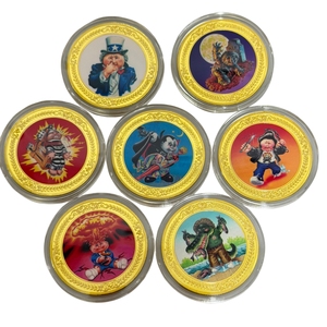 18 Model Tempat Sampah GARBAGE PAIL KIDS Uang Kertas Anime Amerika Berlapis Emas 24K untuk Hadiah - Product Image 3