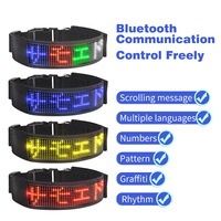Collier LED Lumineux pour Chien et Chat avec Affichage Programmable Défilant, Écritures Personnalisables, Matériau en Nylon