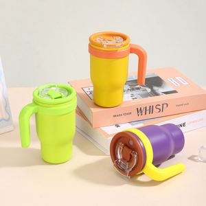 Custom Brand 14oz Insulated Coffee Mug With Handle Leakproof <b>Travel</b> Cup Office Wellness <b>Gift</b> for Bulk Orders - Product Image 1