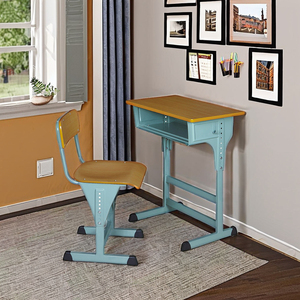 New Arrival SONGYE ST-106B Modern Metal Student Height Adjustable Comfortable School Standard Classroom Desk and <b>Chairs</b> Set ST-1 - Product Image 4