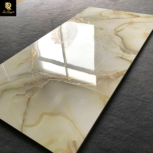 Gạch Men Tráng Men Ngọc Bích Toàn Thân Gạch Sứ Tráng Men Màu Vàng Kim Lấp Lánh Đánh Bóng Vân Vàng Đá Cẩm Thạch Trắng Gạch Sứ Tráng Men Phòng Tắm - Product Image 3