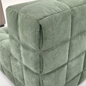 Splendido Divano Sagomato in Tessuto Corduroy Arancione Estremamente Confortevole per Soggiorno, Hotel, Villa o Appartamento - Product Image 6