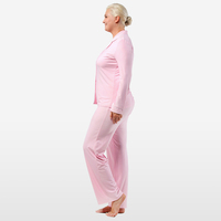 2021 toptan özel kadın pijama seti kadife pijama takım elbise pembe pijama seti dikiş bayanlar loungewear düğme aşağı pijama PJ
