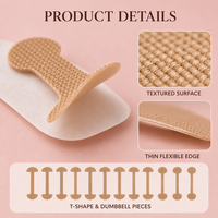 Bandes nasales hypoallergéniques en forme d'haltère élastique (tissu non tissé) pour la correction et le remodelage du nez