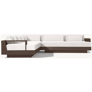 Fauteuil en aluminium pour <span class=keywords><strong>hôtel</strong></span> Fauteuil en <span class=keywords><strong>L</strong></span> pour <span class=keywords><strong>l</strong></span>'extérieur Confort décontracté Mobilier moderne Fauteuil à bras gauche - Product Image 1