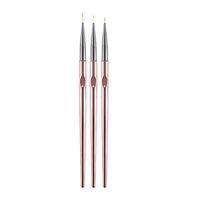 Lot de pinceaux liner pour nail art, style japonais, 3 tailles de poils, personnalisables, pour manucure à lignes fines, vente en gros